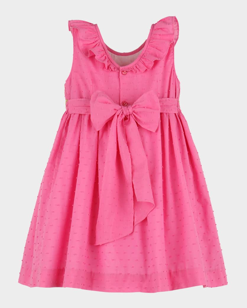 Classic Swiss Dot Fushia Dress