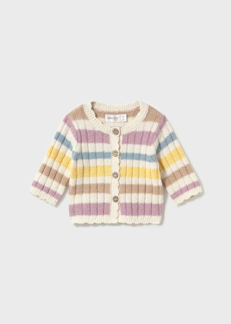 Purple Stripe Sweater Courduroy Trouser Set