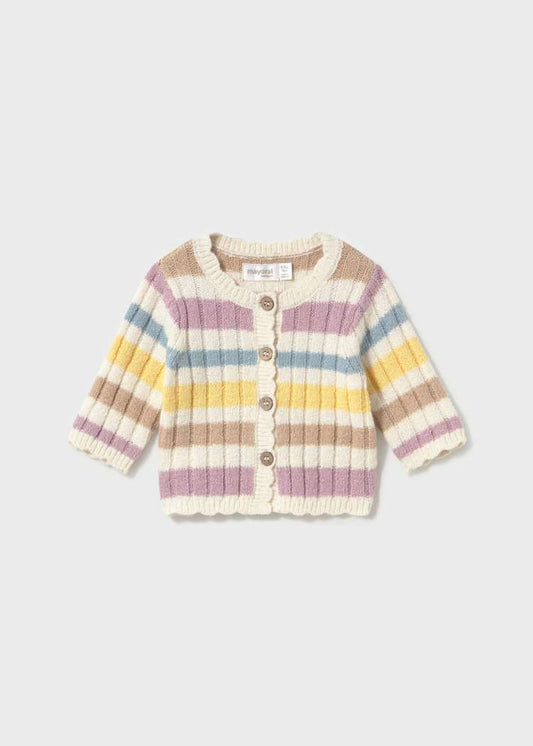 Purple Stripe Sweater Courduroy Trouser Set