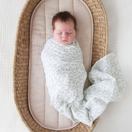 Greenery cotton swaddle