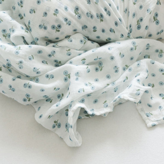 Blueberries Cotton Swaddle