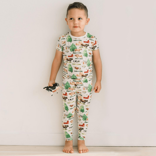 Natural Grazing Cows SS PJ Set