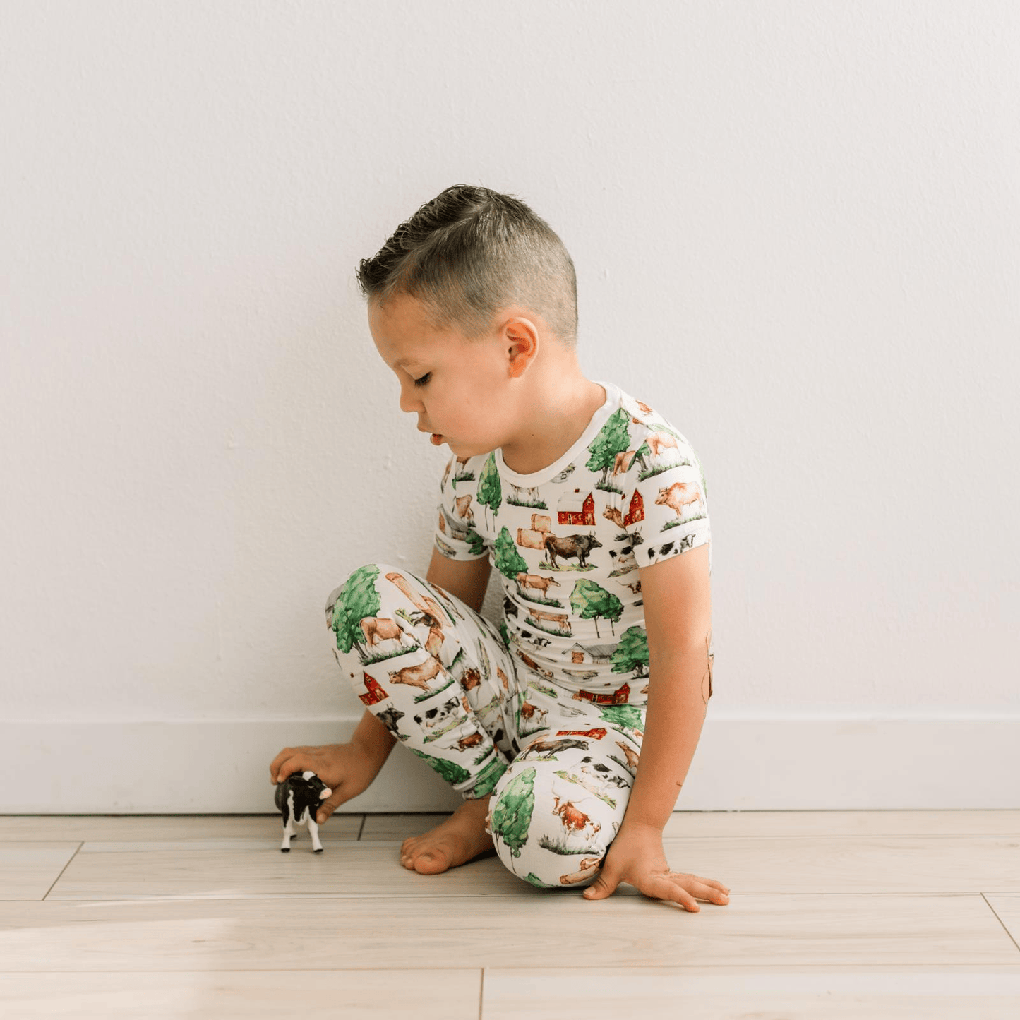 Natural Grazing Cows SS PJ Set