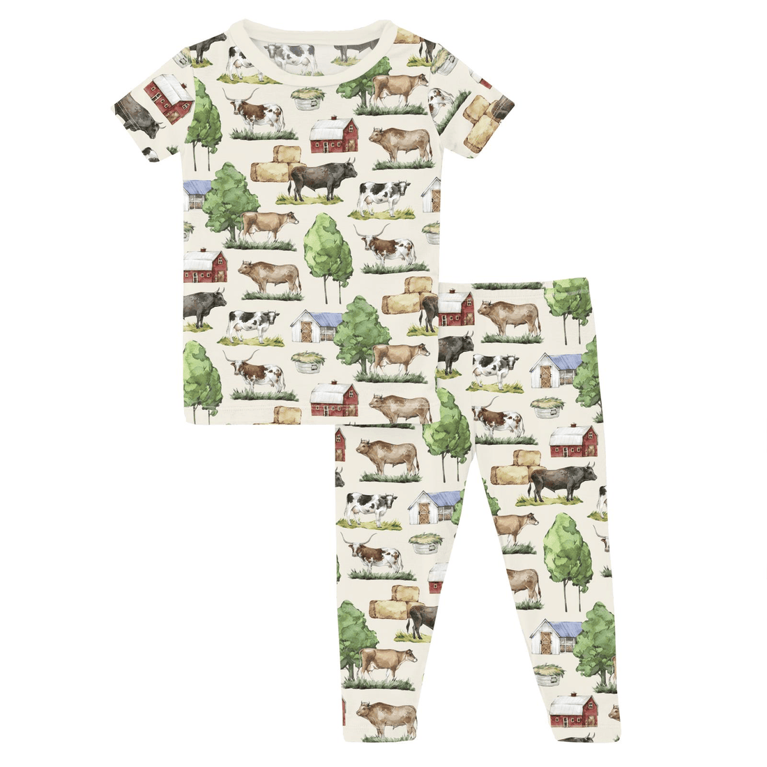 Natural Grazing Cows SS PJ Set