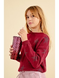 Dark Red Star Sweater