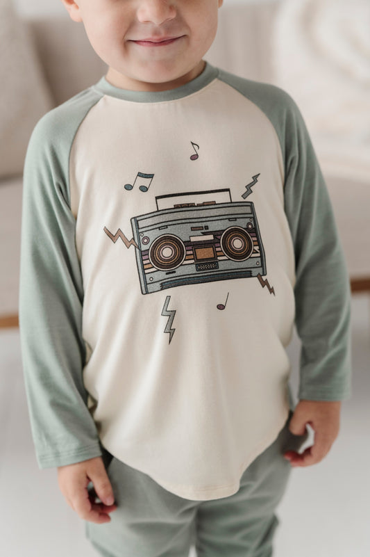 L/S Boombox Baseball Tee