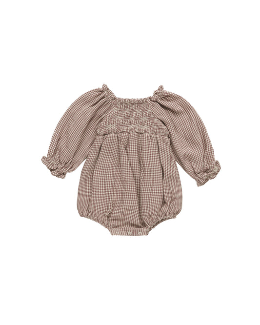 Eden Romper Plum Gingham
