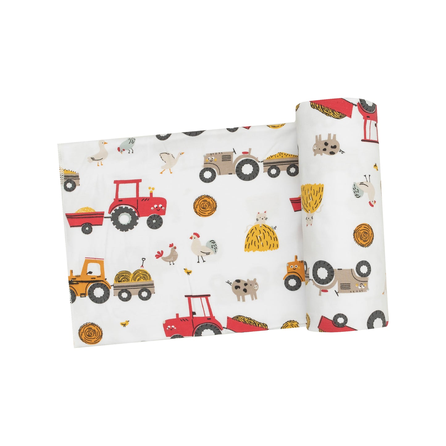 Happy Tractors Swaddle Blanket