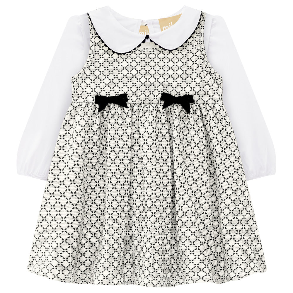 BLK//WHT Peter Pan Collar Dress