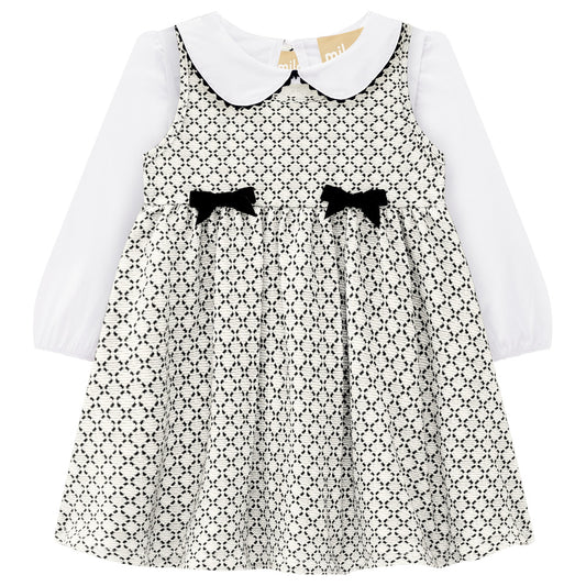 BLK//WHT Peter Pan Collar Dress