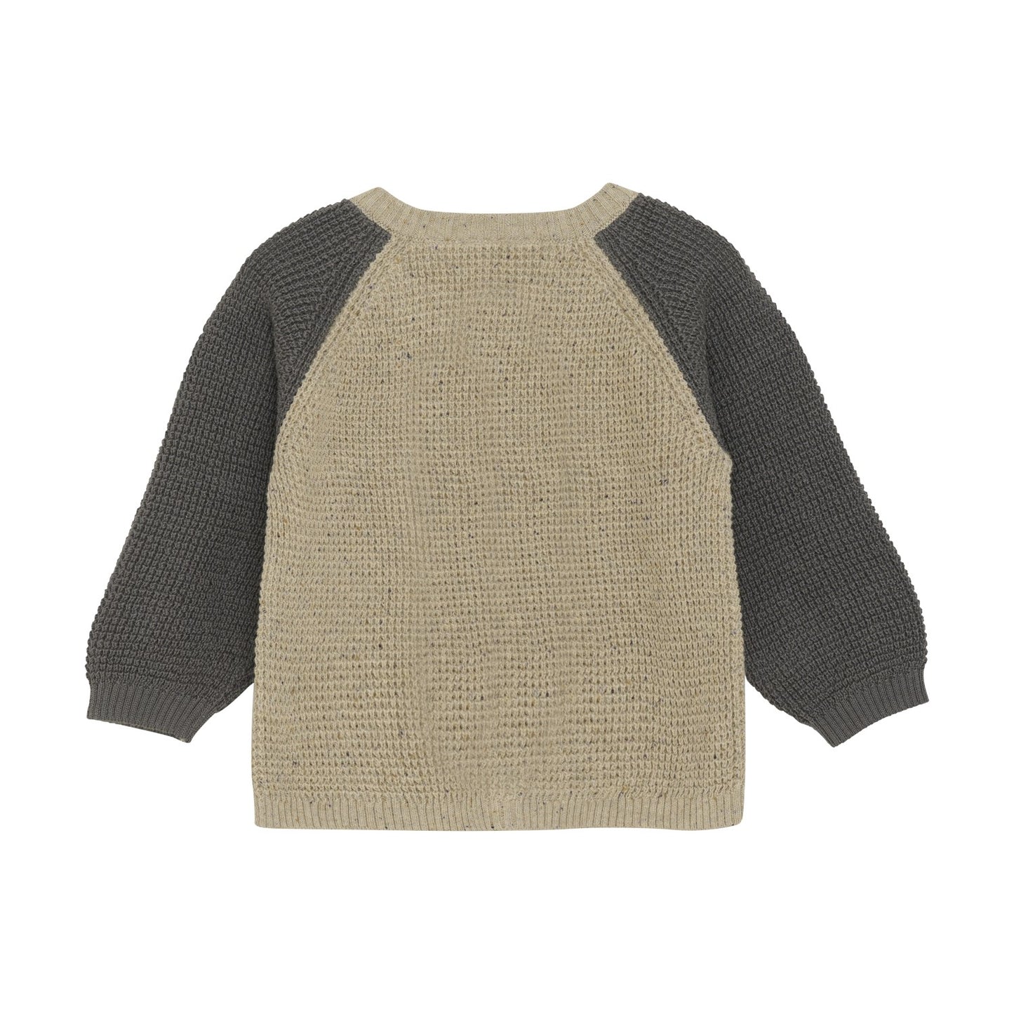 Beige Melange Knit Cardigan