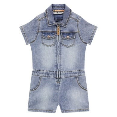 Girls Denim Jumpsuit