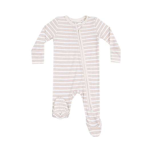 Stripe Oxford Tan Stripe Footie
