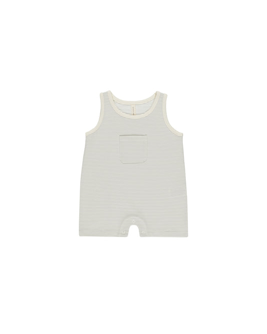 Sky Micro Stripe Sleeveless One Piece