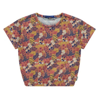 Dusty Orange Floral Short Sleeve
