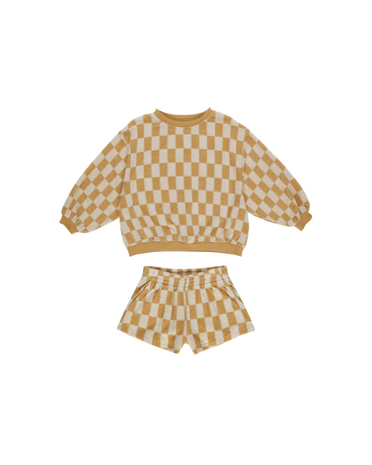 Summer Terry Set  Marigold Check