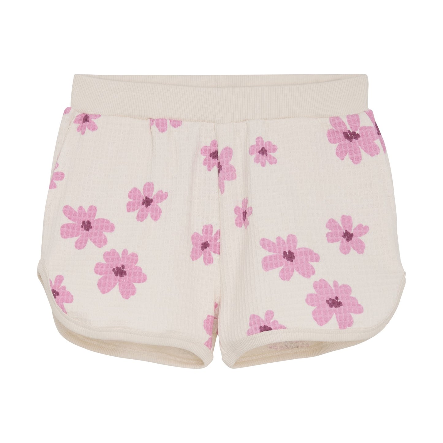 White Pink Floral Waffle Set