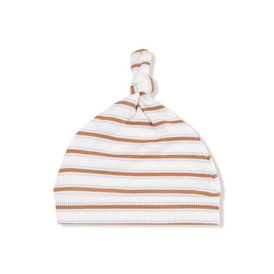 Vintage Stripe Brown Knotted Hat