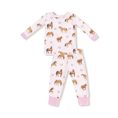 Horses Pink L/S Loungewear Set