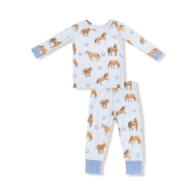 Horses Blue L/S Loungewear Set