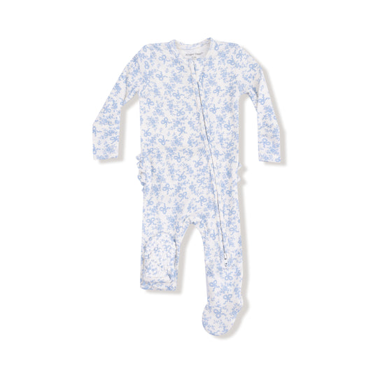 Romi Floral Ruffle Back Footie