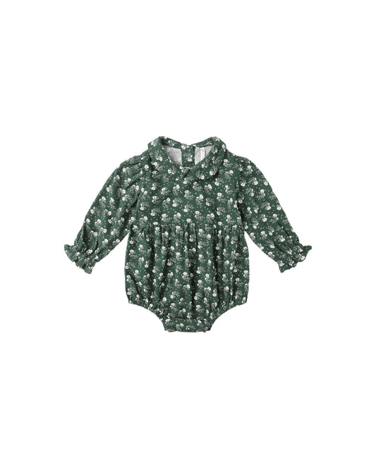 Cora Romper Green Ditsy