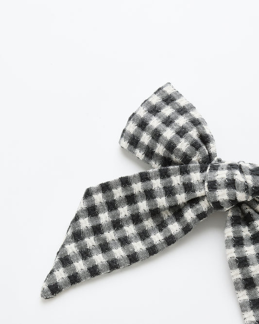 Bow Black Gingham