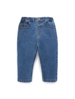 Med Wash Straight Leg Jeans