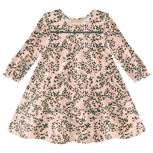 Soft Knit Green Floral Dress