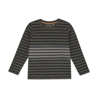 Dark Grey and Black Stipe T-shirt