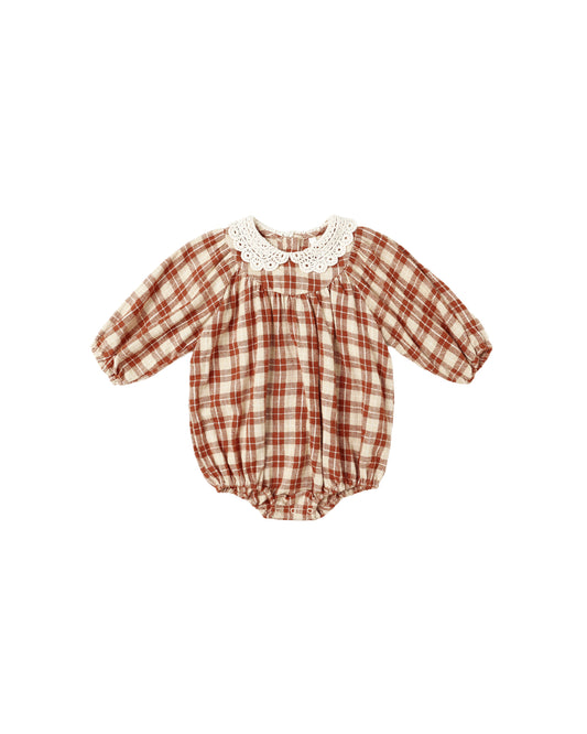 Heidi Romper Red Plaid