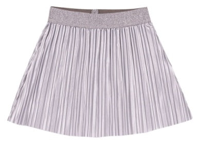 Silver Pleated Shimmer Skirt