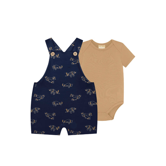 Tamarind Bodysuit w/ Airplanes Overall