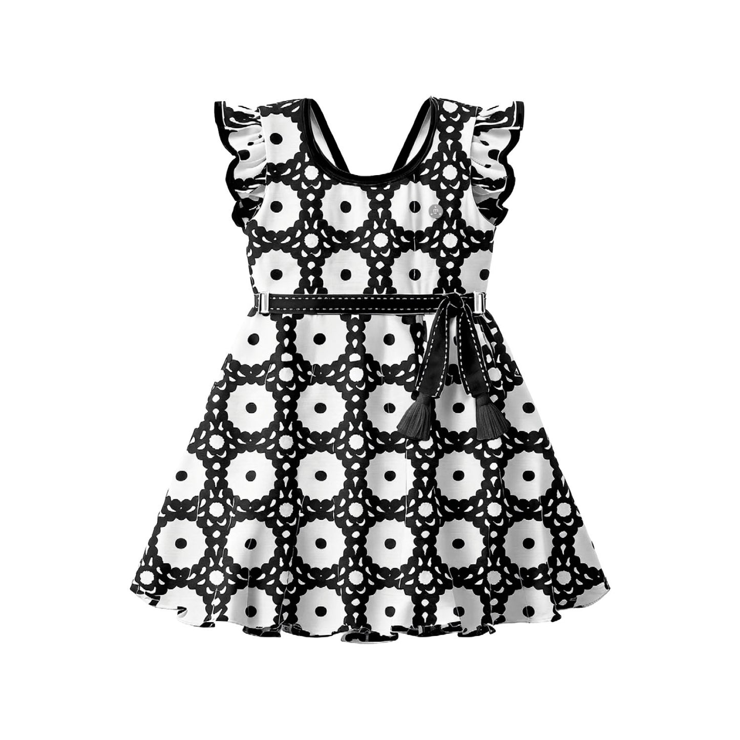 Black and White Pattern Dress