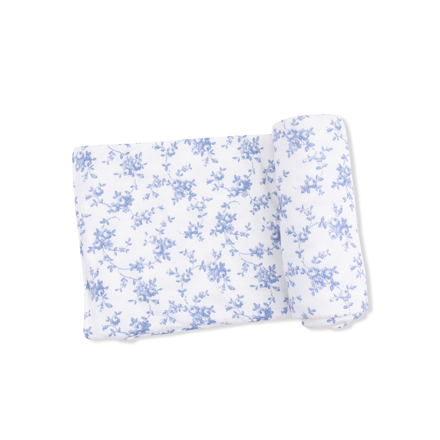 Baby Blue Vines Floral Swaddle