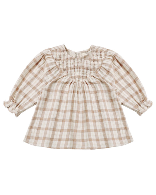 Rustic Plaid Smocked Dress