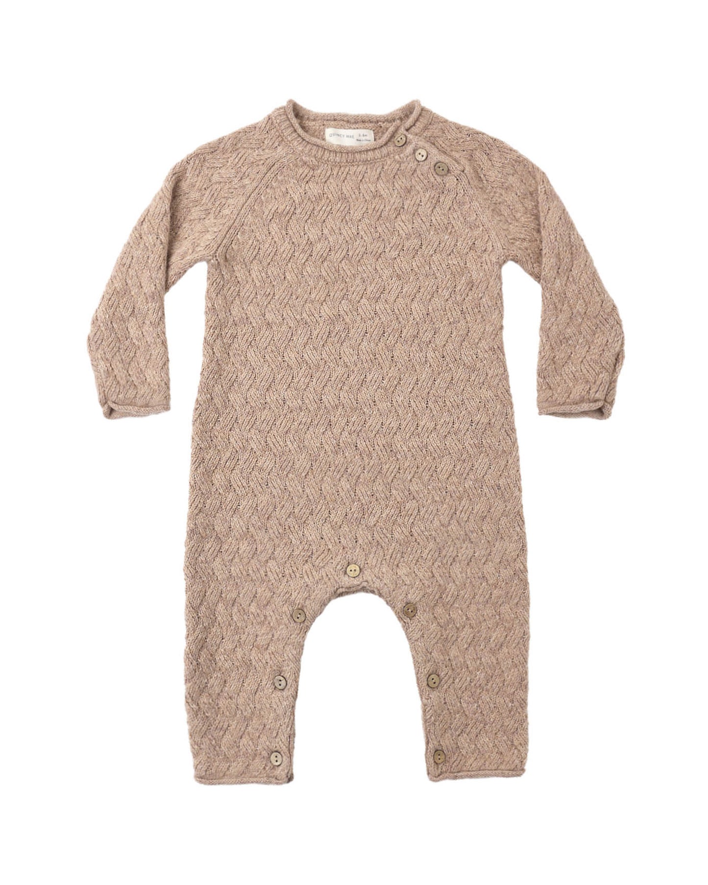 Heathered Almond Knit Jumpsuit