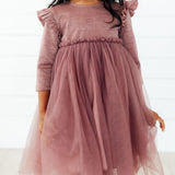 Mauve Shimmer Tutu Dress