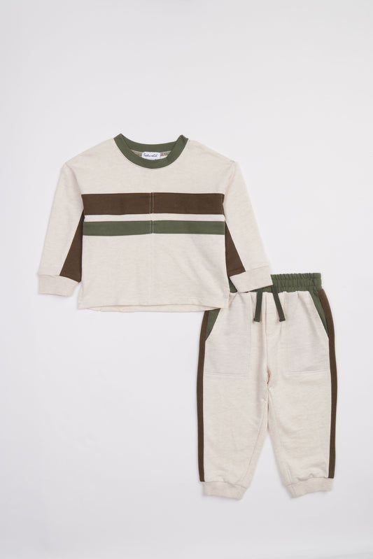 Atlis Sweatshirt Set Oat/Evergreen