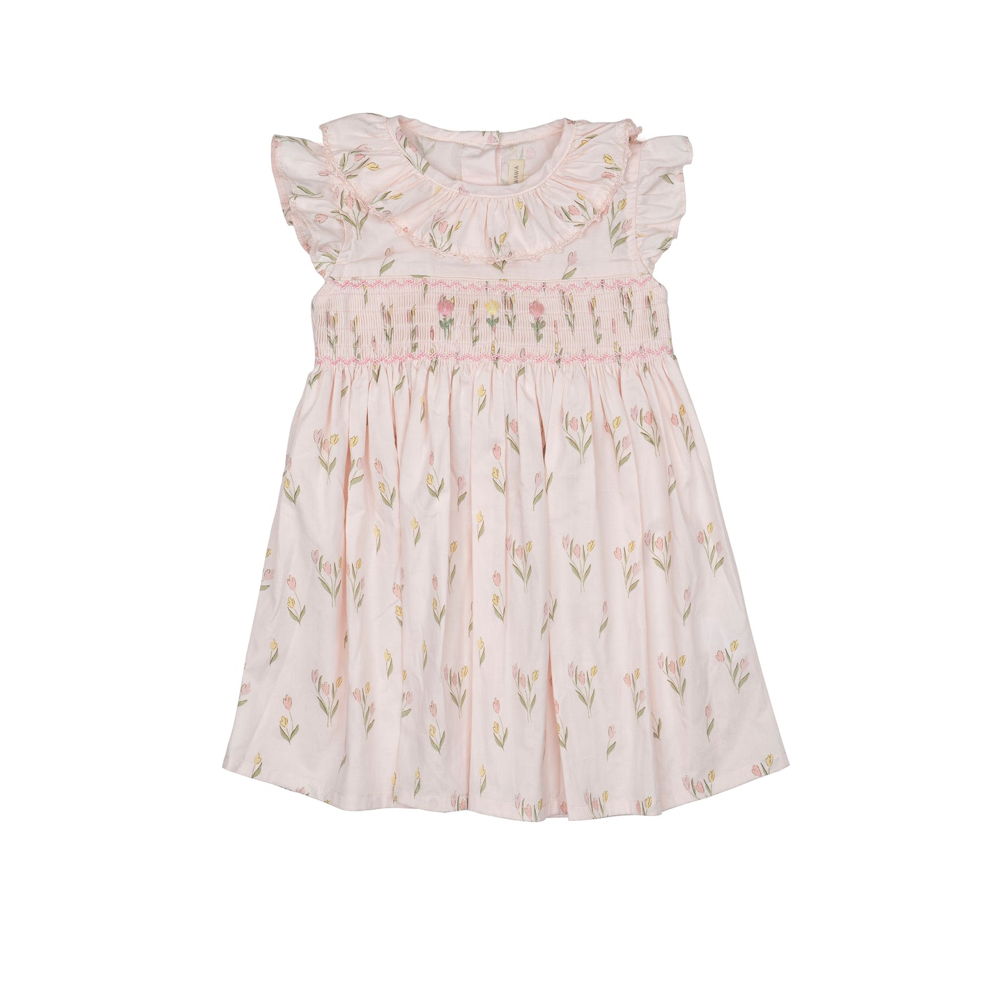 Dancing Tulips Smock Flutter Dress