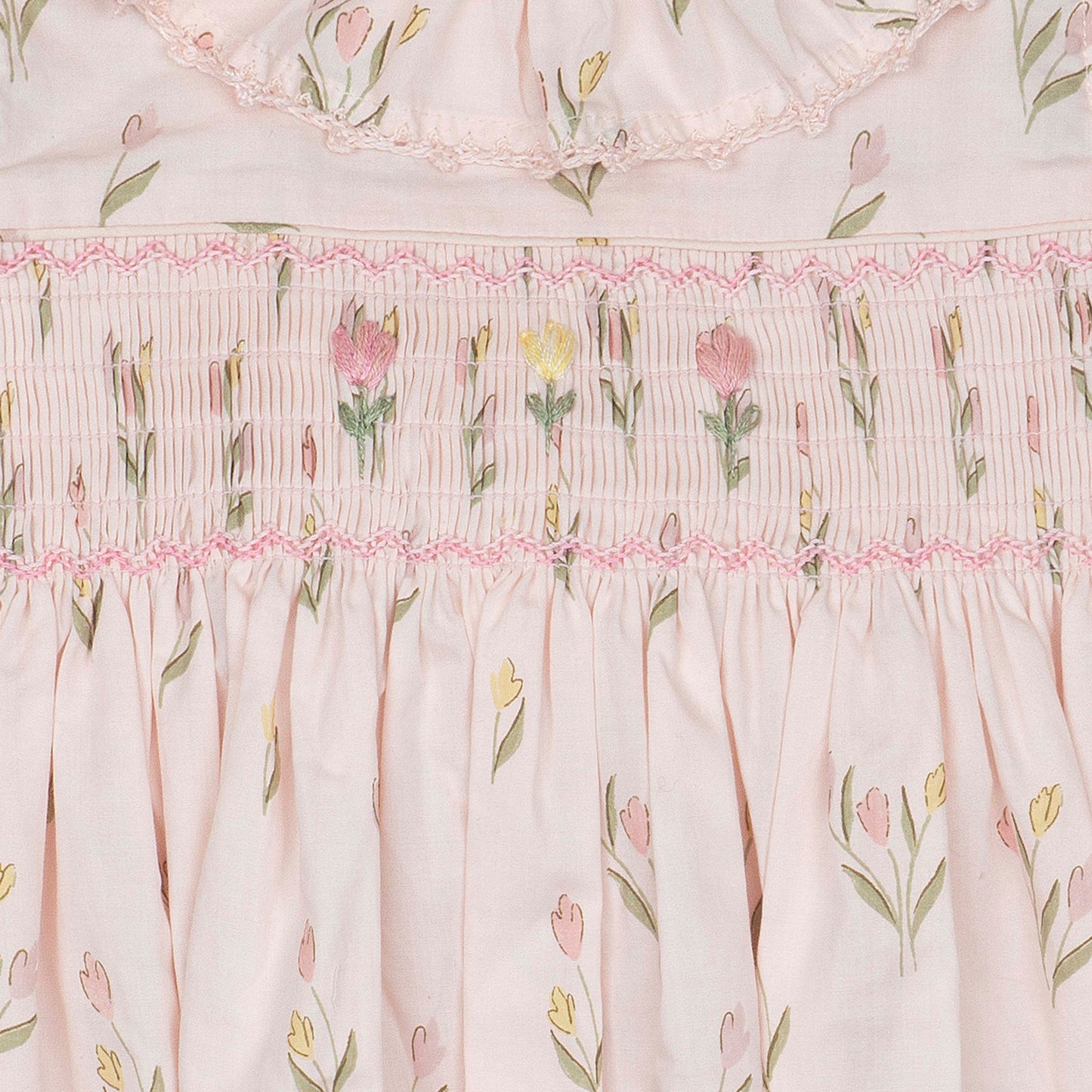 Dancing Tulips Smock Flutter Dress
