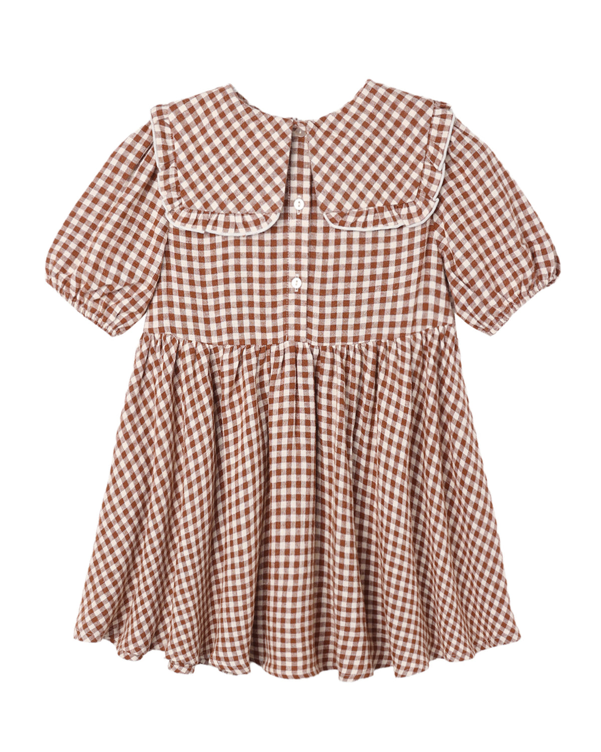 Camille Dress Brick Check