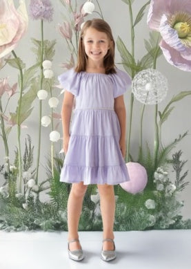 Girls Soft Purple Diamond Dazzle Dress