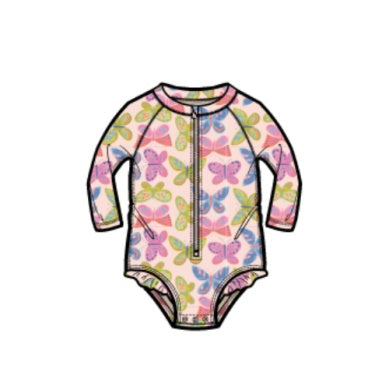 Flutter Fiesta Butterfly Little Girl Swim