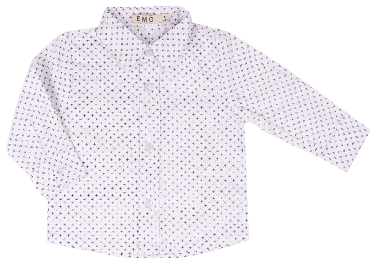 Micropattern Cotton Fabric Shirt