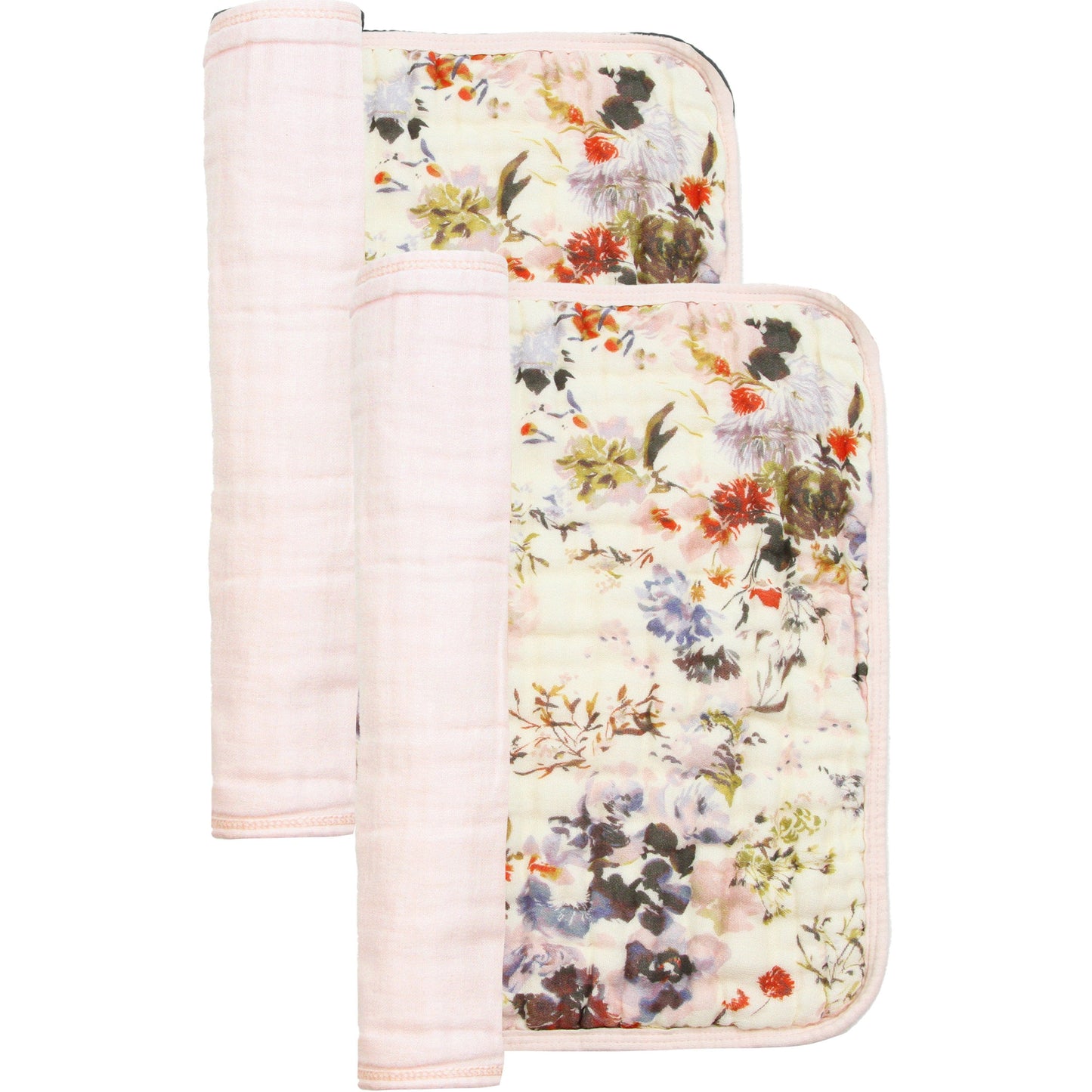 Nellie/Blush Muslin Burp Cloth 2 Pack
