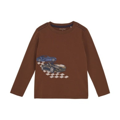 Brown Tee with Vroom Cars