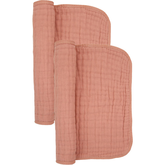 Rose Muslin Burp Cloth 2 Pack