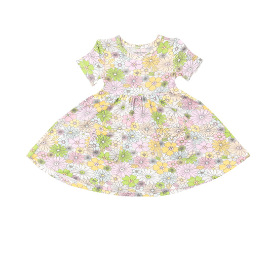 Mix Retro Floral Twirly Dress