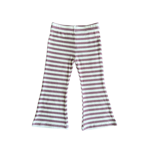 Flare Pants Mauve Stripe